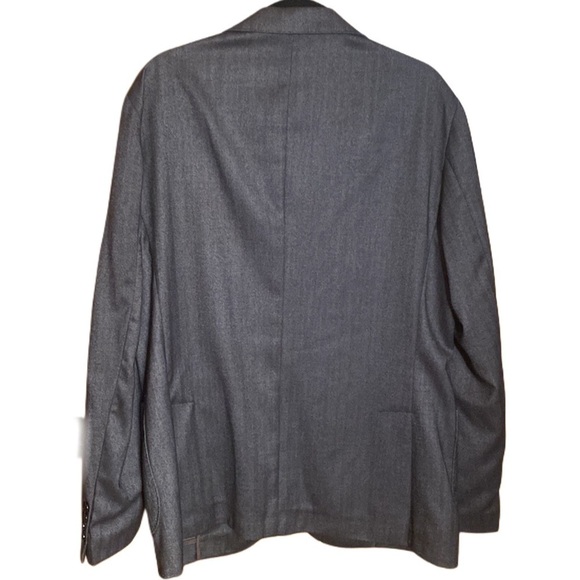 NWT Sartoria Italiana wool cashmere herringbone grey sport coat jacket 44R - Picture 3 of 14